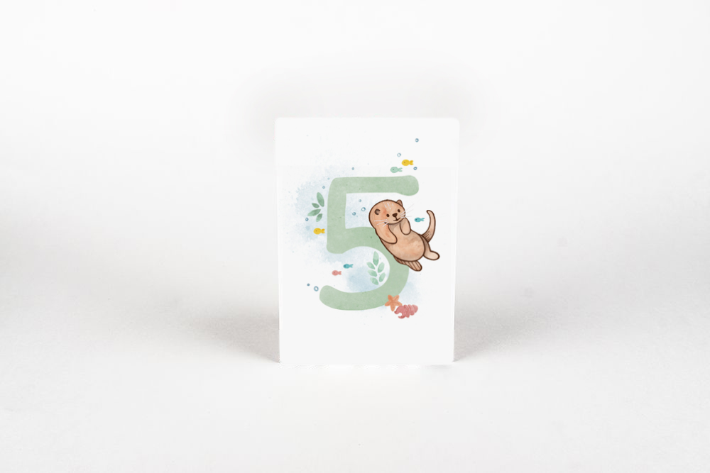 Postkarte Zahl | Otter